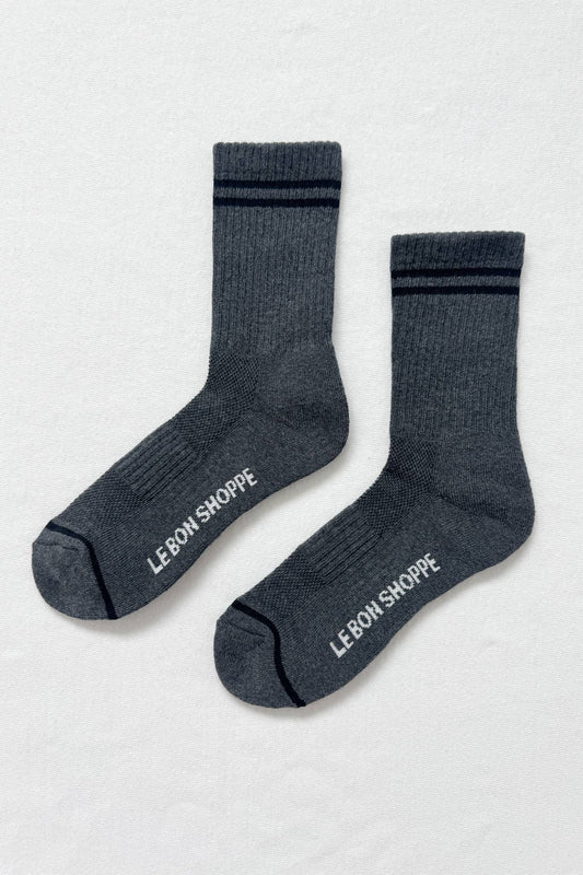Boyfriend Socks: Charcoal