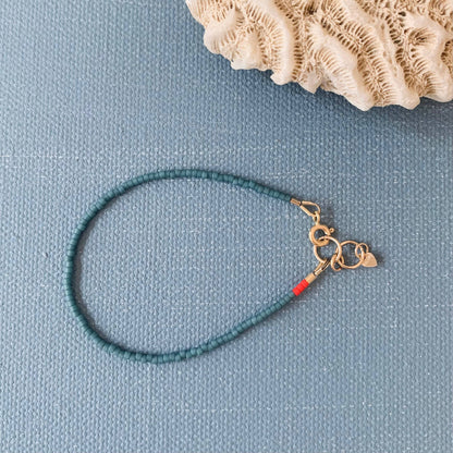 Beaded Bracelet Slate Blue