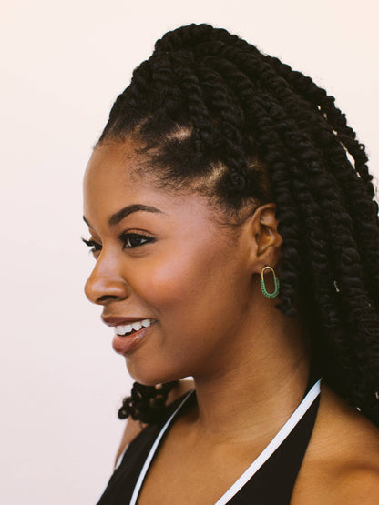 Mini Macramé Link Earrings: Serenity
