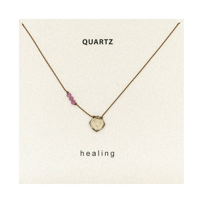 Smoky Quartz and Pink Tourmaline Necklace