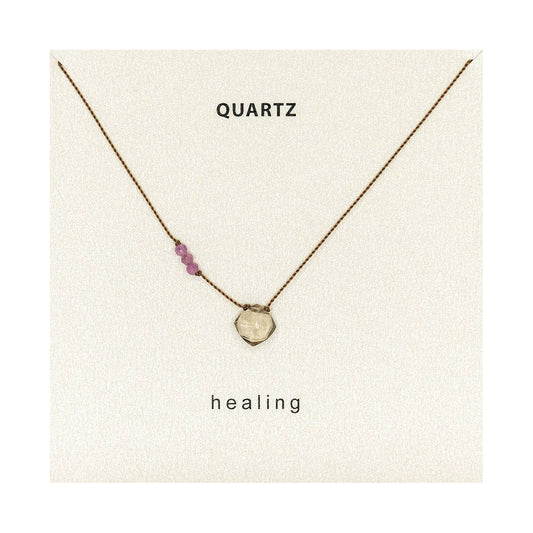Smoky Quartz and Pink Tourmaline Necklace