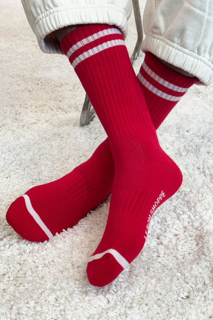 Extended Boyfriend Socks: Wood