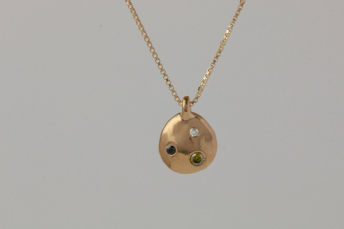 YEWŌ Collective - Mwala Constellation Necklace: Olive