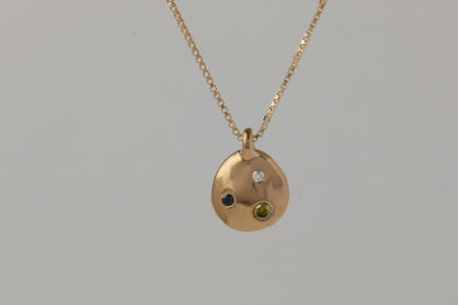 YEWŌ Collective - Mwala Constellation Necklace: Olive
