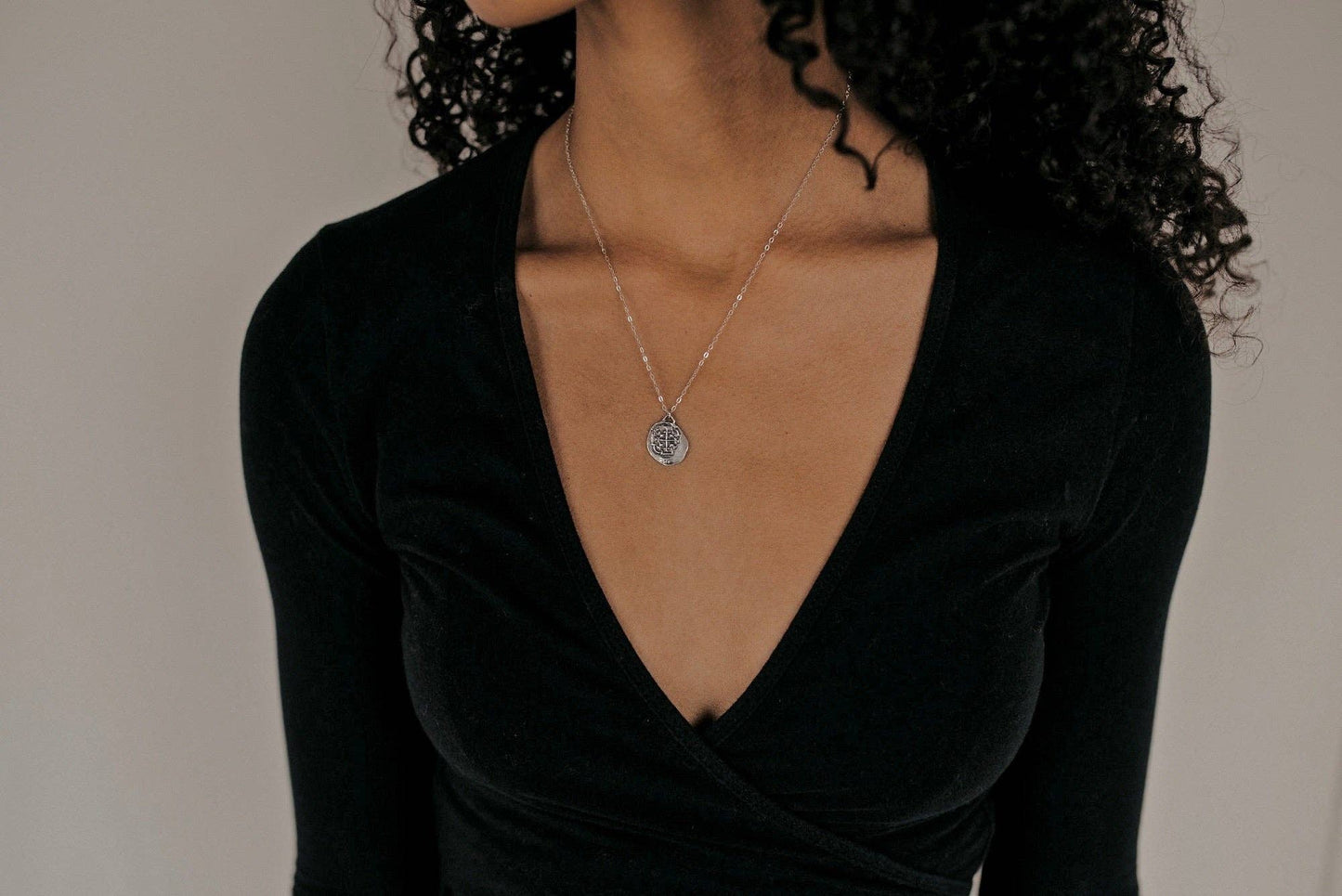 Medallion Necklace: 18" / Sterling Silver