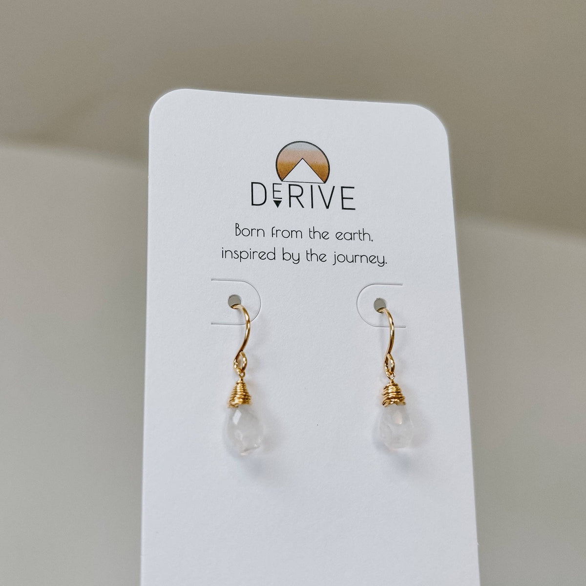 Mini Moonstone Drop Earrings SS