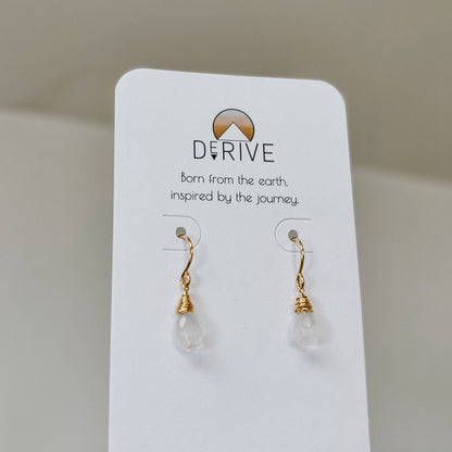 Mini Moonstone Drop Earrings SS