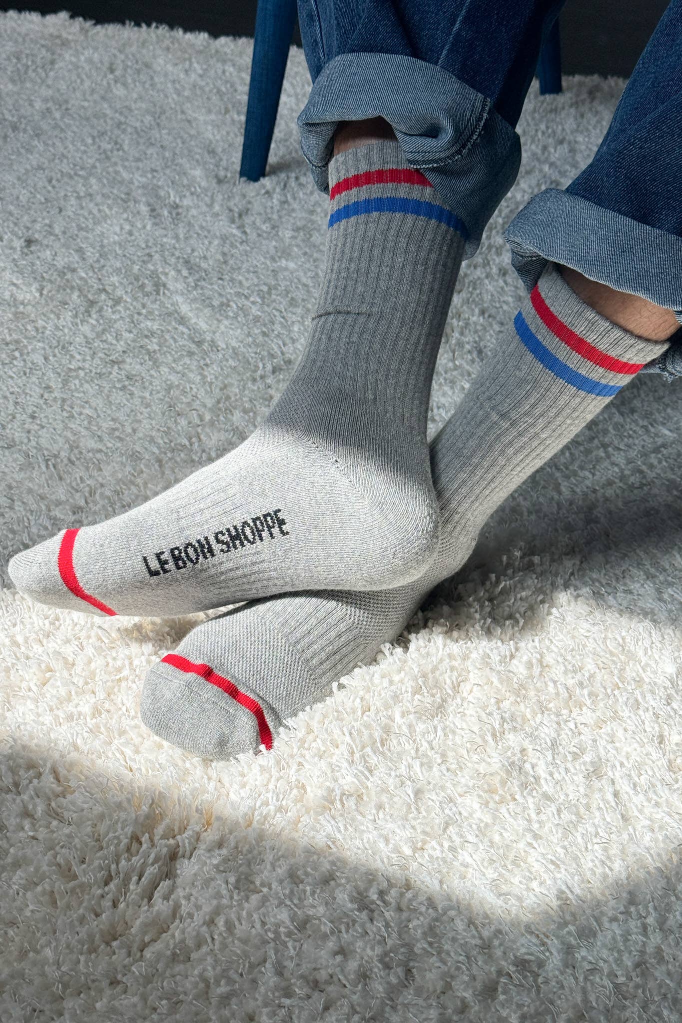 Le Bon Shoppe - Extended Boyfriend Socks: Parchment