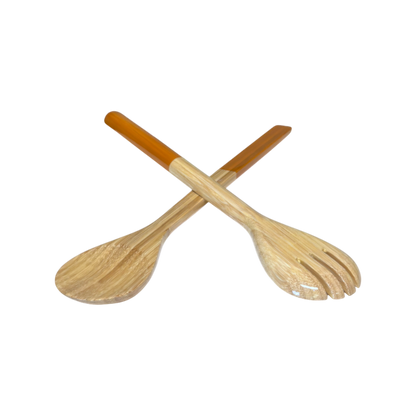 Bamboo Server Set: Dove Blue