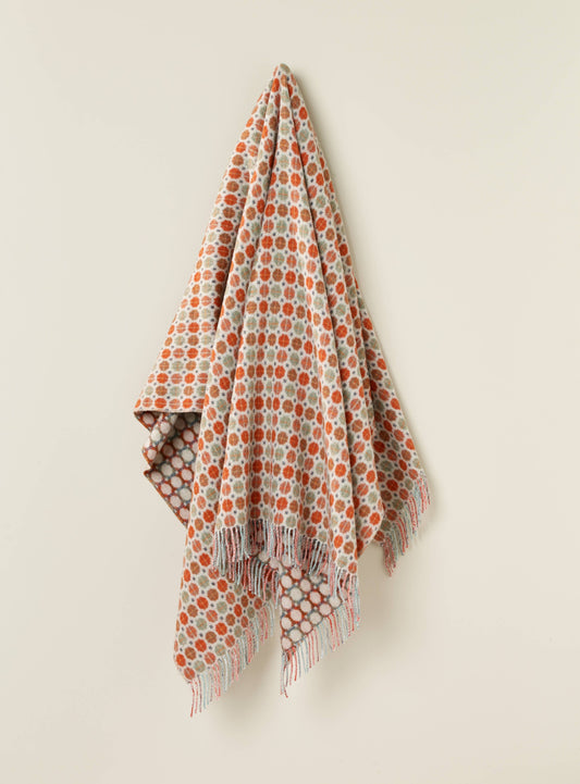 Saffron Merino Lambswool Throw- Made in England