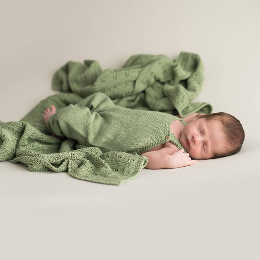 Mint Organic Cotton Baby Blanket