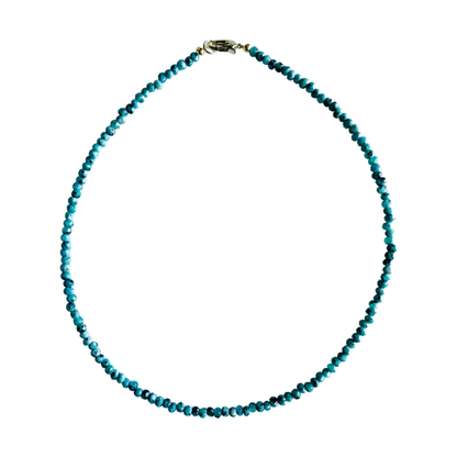 Market and King - Dainty Candy Gemstone Necklace: Aqua Jade
