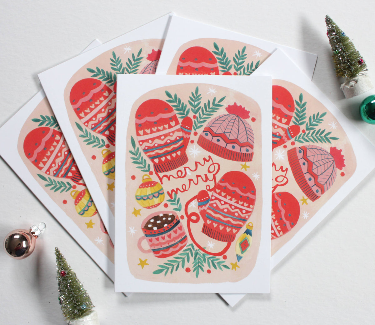 michele maule - Holiday Card - Merry Merry Mittens