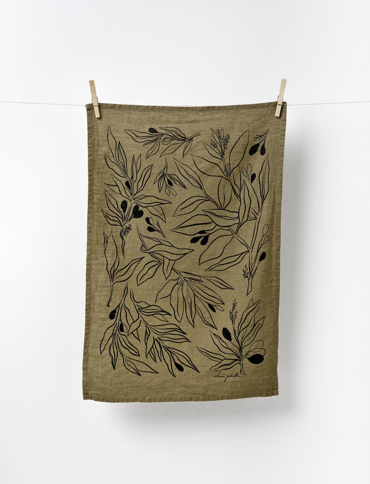 Olives Tea Linen Towel