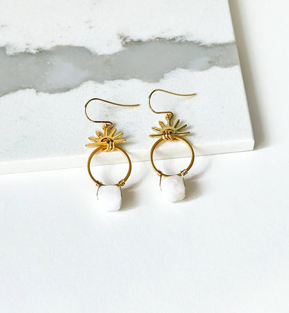 Sunrise Moonstone Earrings