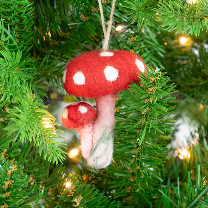 Felt Mushrooms Ornament