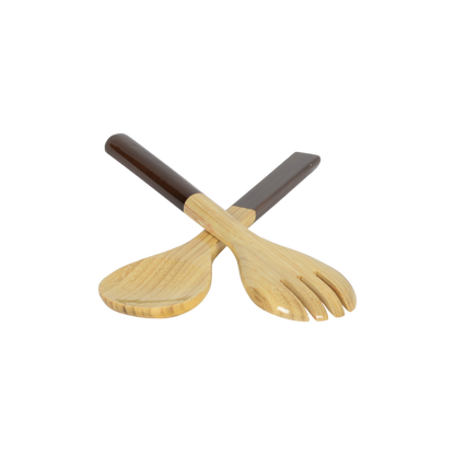 Small Bamboo Server Set: Nature Grey