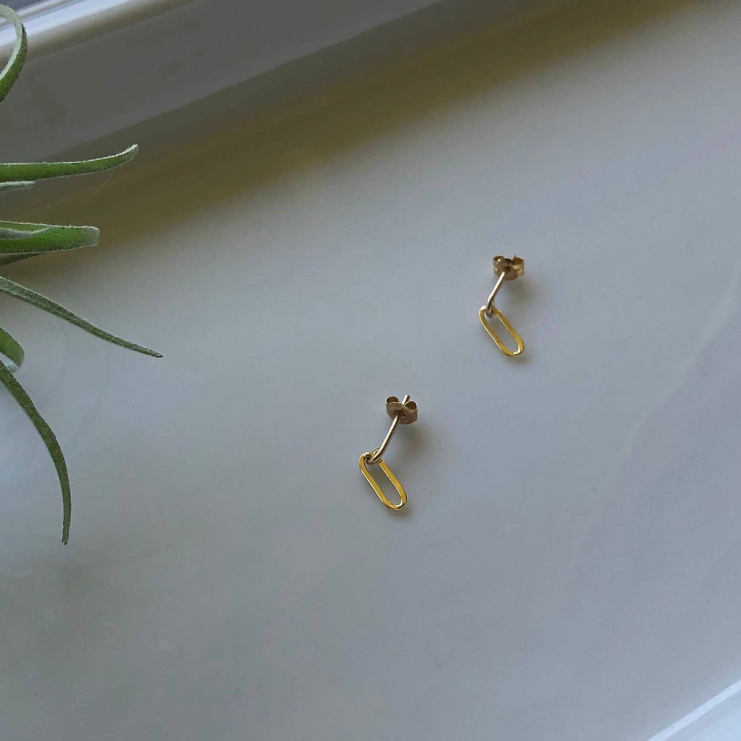 Open Circle Stud Earrings