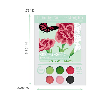 Carnations MINI Paint-by-Number Kit