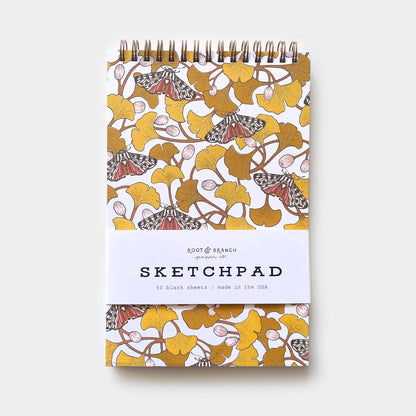 Root & Branch Paper Co. - Ginkgo + Tiger Moth Spiral Bound Sketchpad