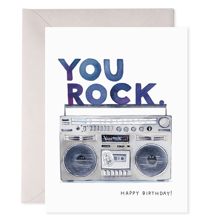 Boom Box Birthday Greeting Card