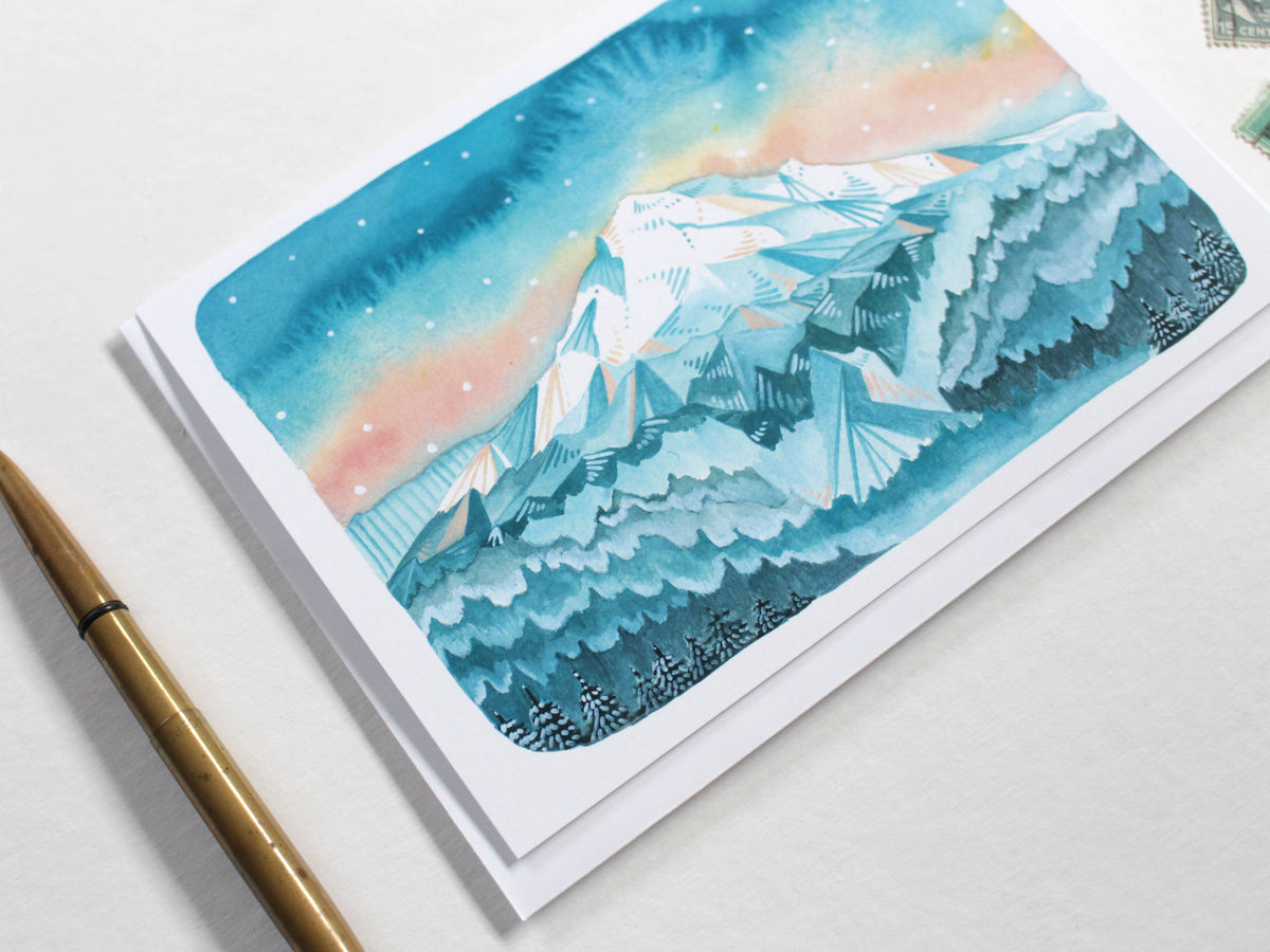 Mt Hood Sunrise Blank Card