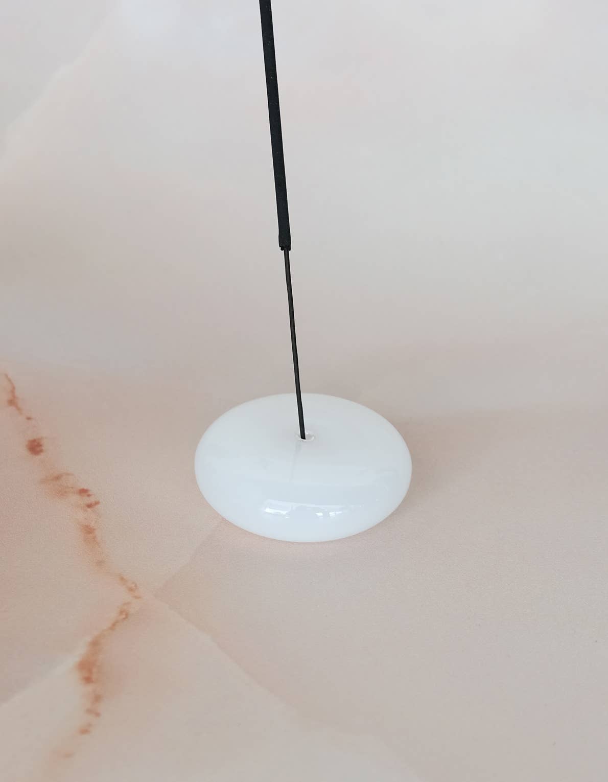 Glass Bubble Incense Holder : Martini Olive Translucent