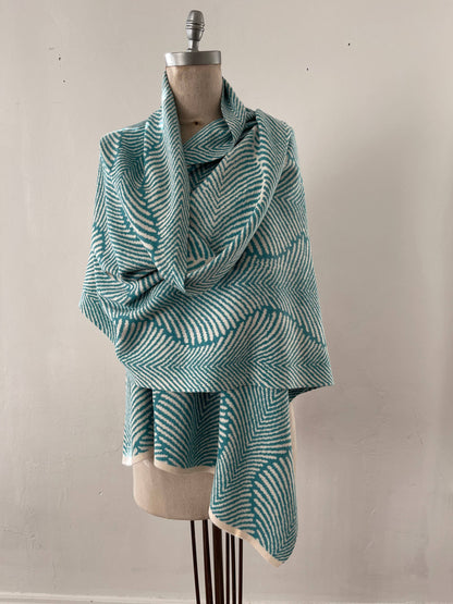Forest Fern Wrap: Indigo + Black