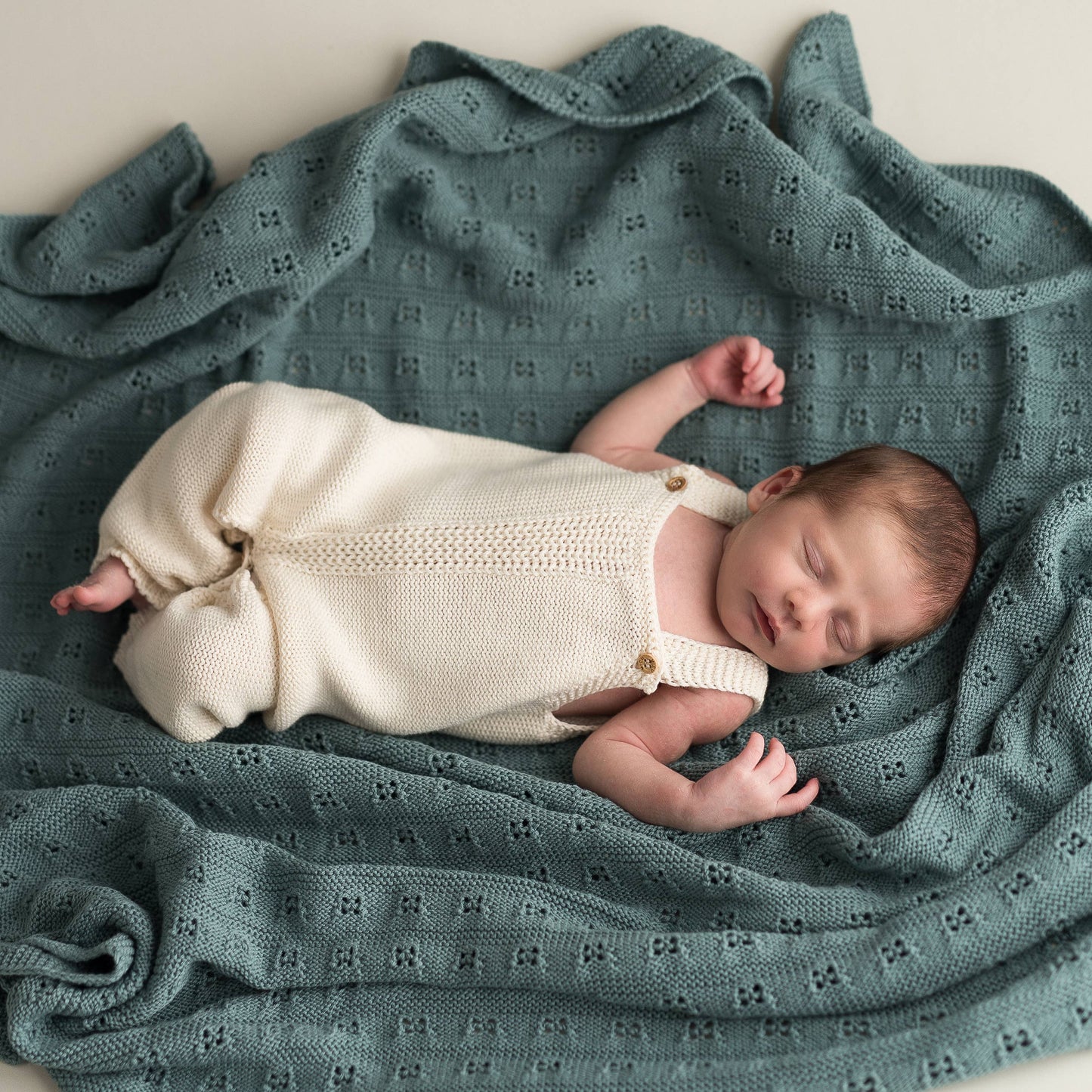 Denim Blue Organic Cotton Baby Blanket