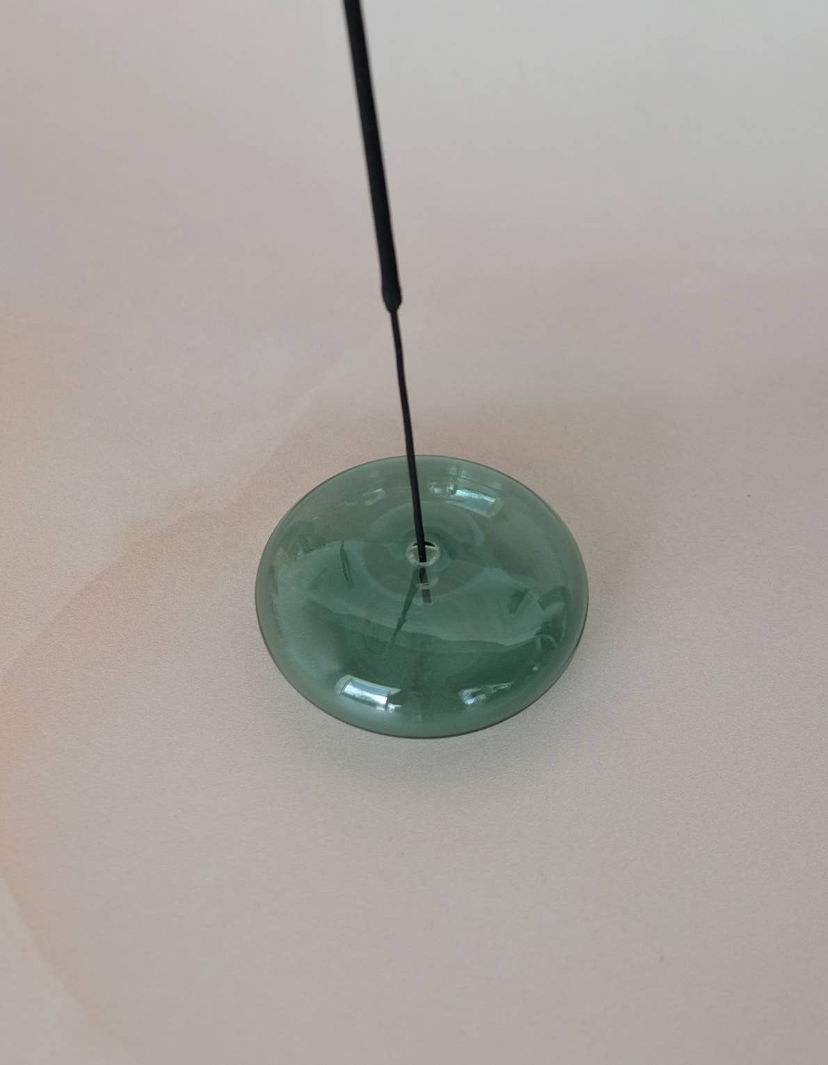 Glass Bubble Incense Holder : Martini Olive Translucent