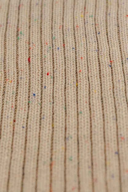 Sprinkle Organic Cotton Knit Ribbed Blanket - Hazelnut