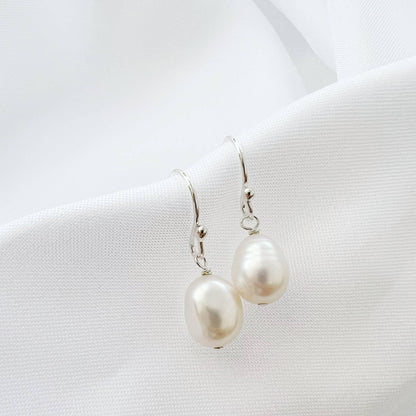 Freshwater Pearl Dangle Earrings Gold Filled