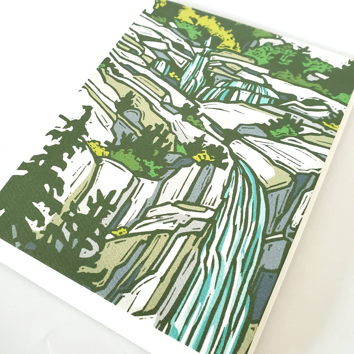 Mountain Waterfall Landscape Fine Art Blank Notecard