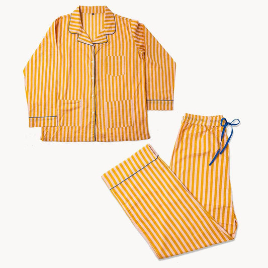 Bonnie Pajama Set: Mustard & Blush