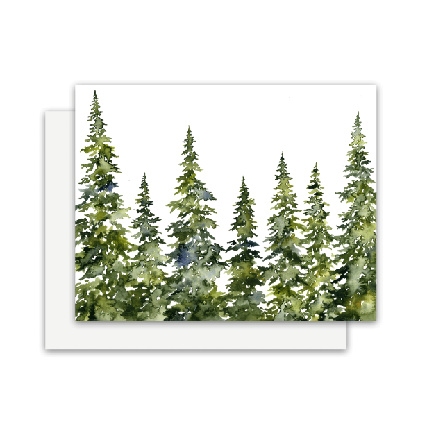 Tree Line Card Blank Inside