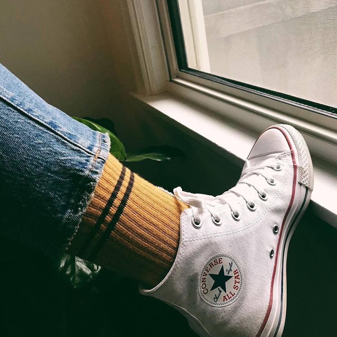 Boyfriend Socks: Clean White