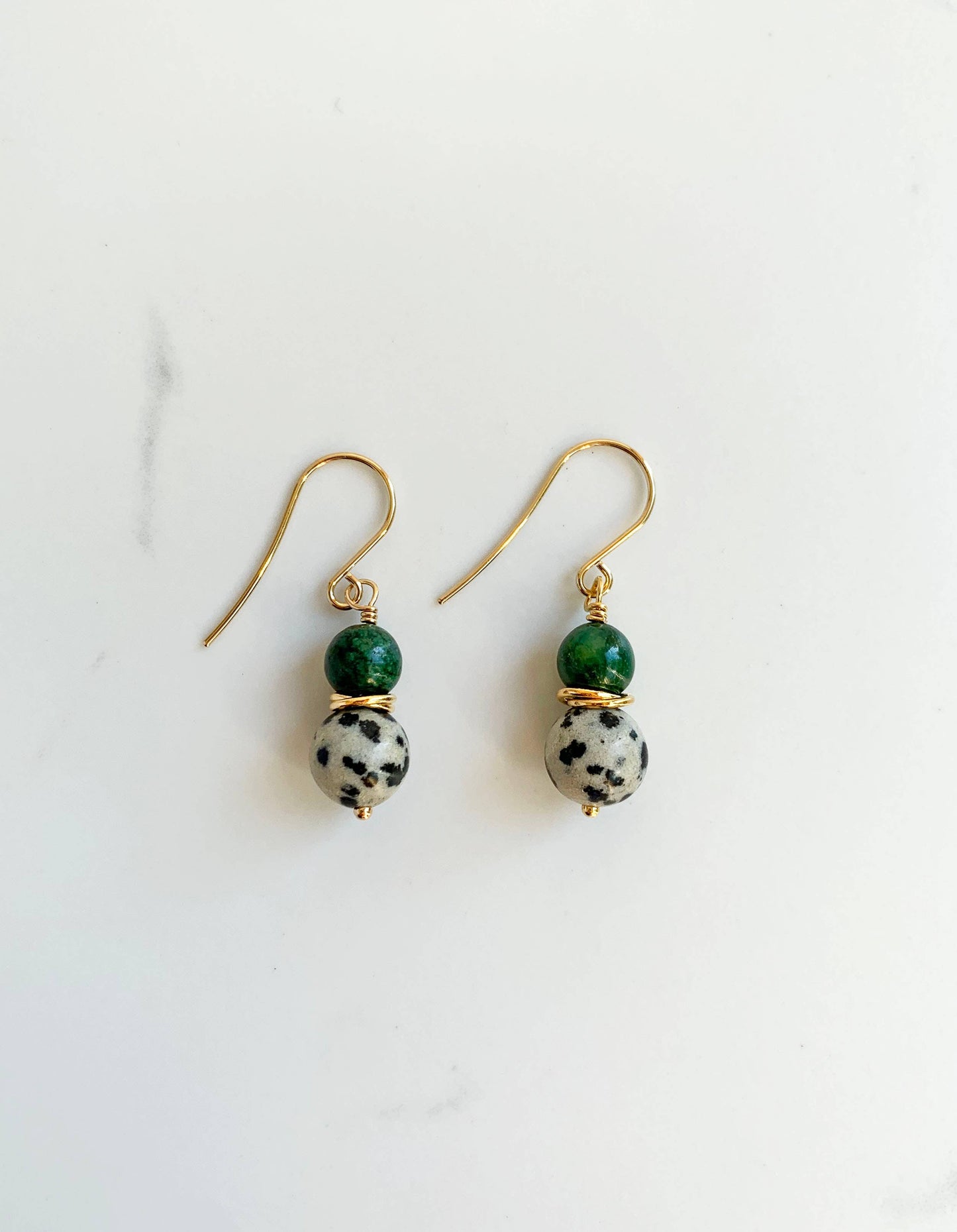 Petite Jade + Jasper Earrings