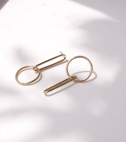 Mirror Link Earrings 14K Gold Fill
