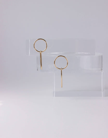 Circle Link Earrings: 14K Gold Fill