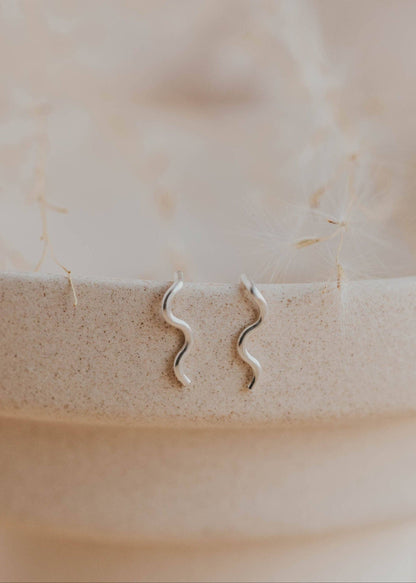 Tiny Wave Ear Climbers 14kt Gold Fill