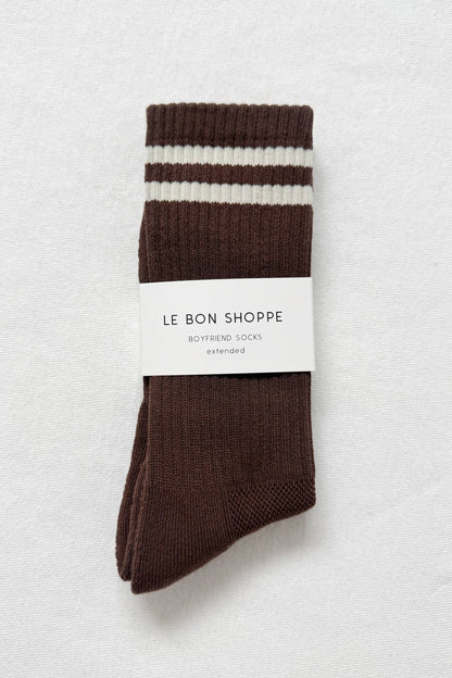 Extended Boyfriend Socks: Maroon