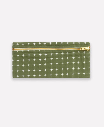 Cross-Stitch Pencil Case: Moss