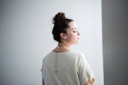 Hana Studs: Black Porcelain 14k GF Studs