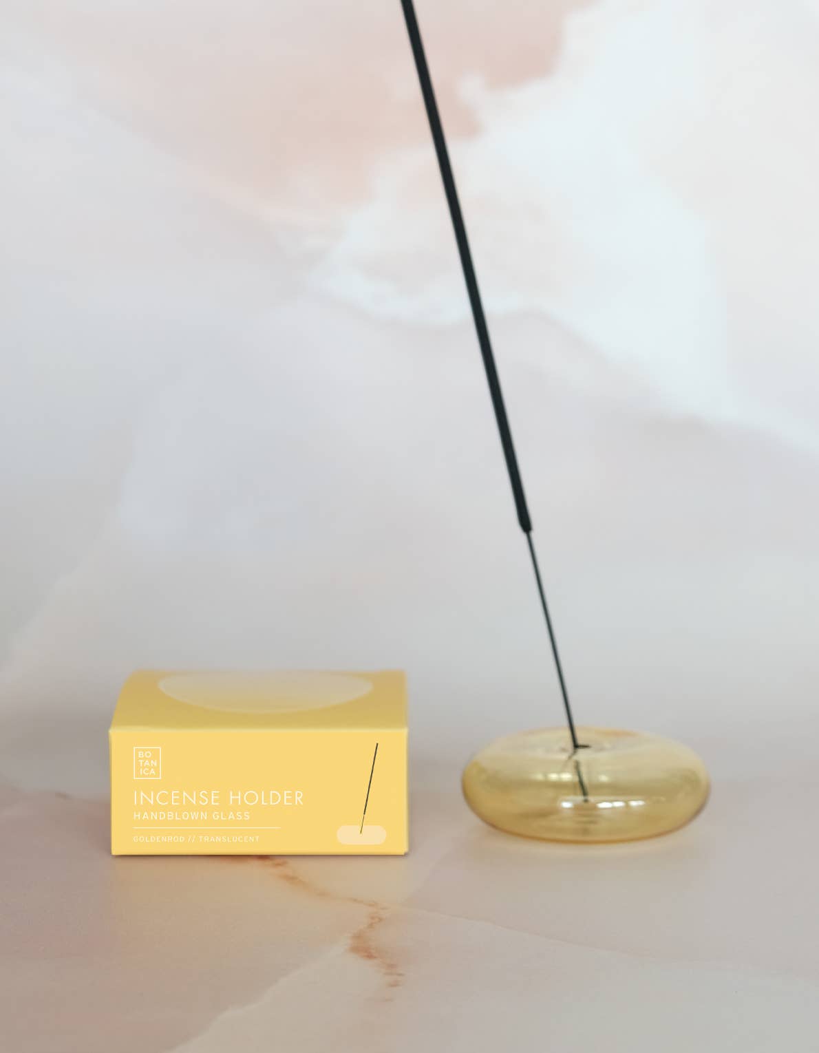 Glass Bubble Incense Holder : Martini Olive Translucent