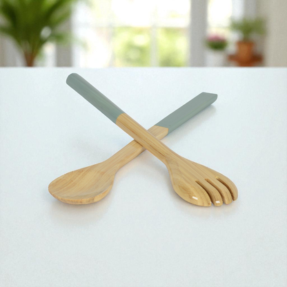 Bamboo Server Set: Dove Blue