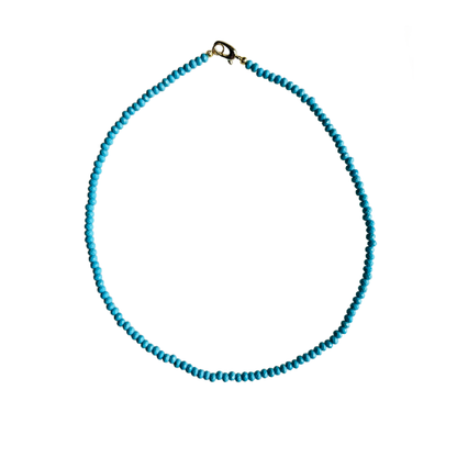 Market and King - Dainty Candy Gemstone Necklace: Aqua Jade