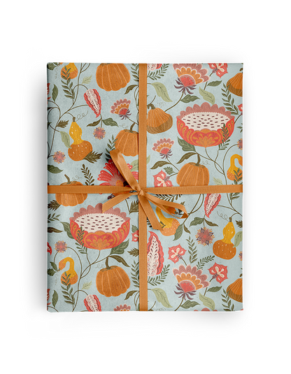 Pumpkin Garden Wrapping Paper