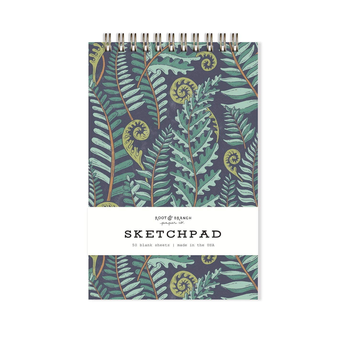 Root & Branch Paper Co. - Forest Fern Spiral Bound Sketchpad