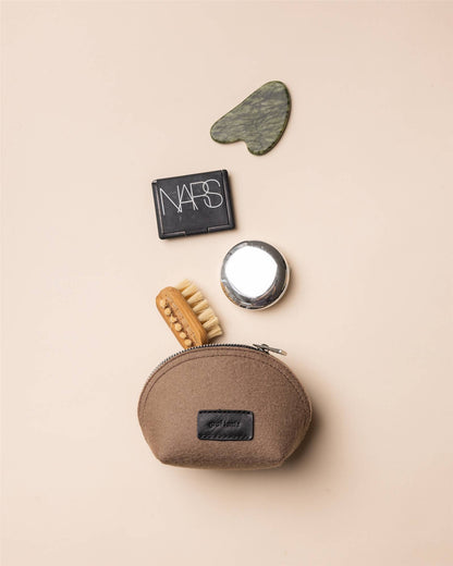 Pochi Merino Wool Small Pouch Cumin