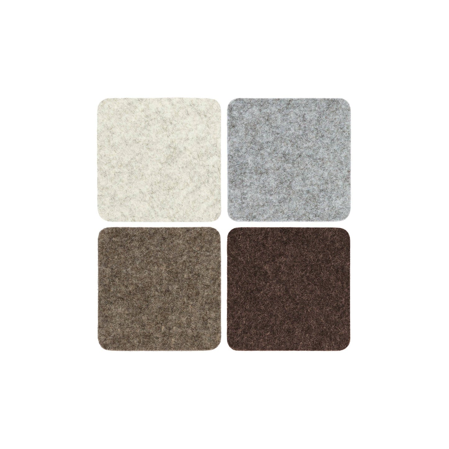 Earth: Bierfilzl Merino Wool Felt Square Coasters
